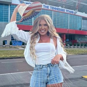American Flag Rhinestone Cowgirl Hat